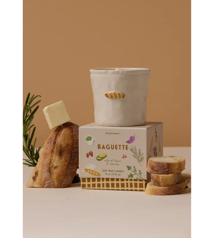 Bistro Baguette Ceramic Candle - Rosemary Thyme