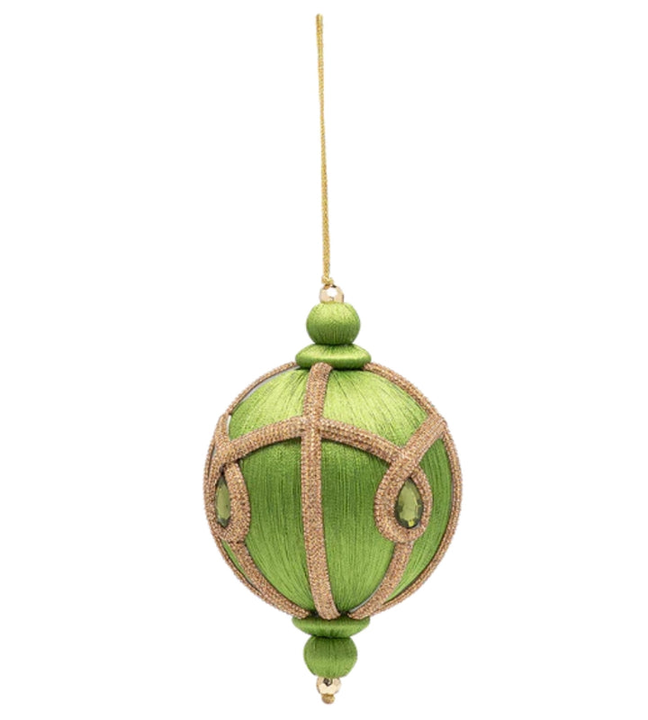 Golden Fern Ornament - Green