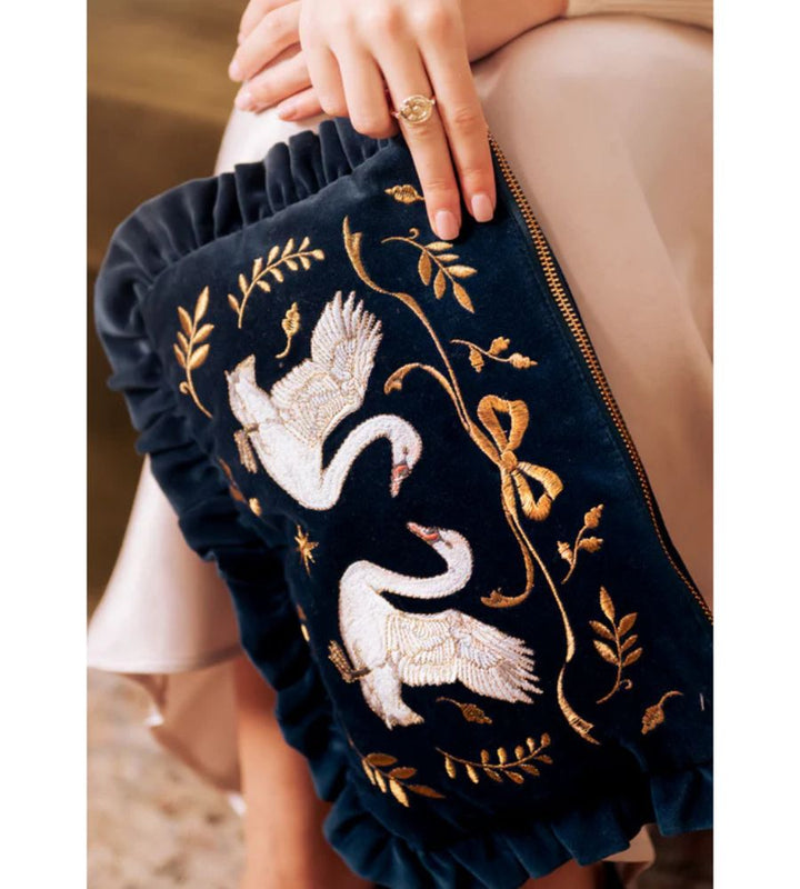 Majestic Swans Frill Pouch