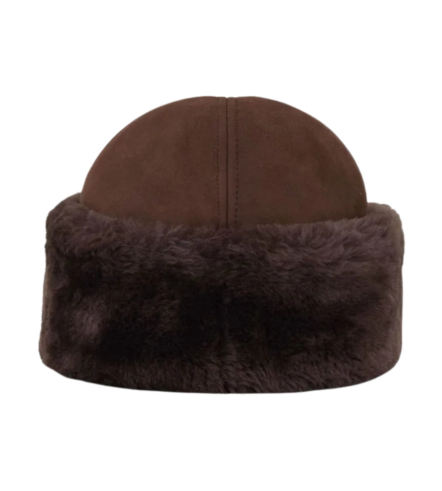 Dora Shearling Hat - Chocolate Torte
