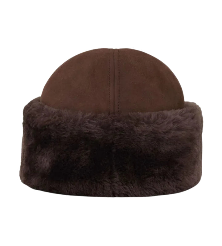 Dora Shearling Hat - Chocolate Torte