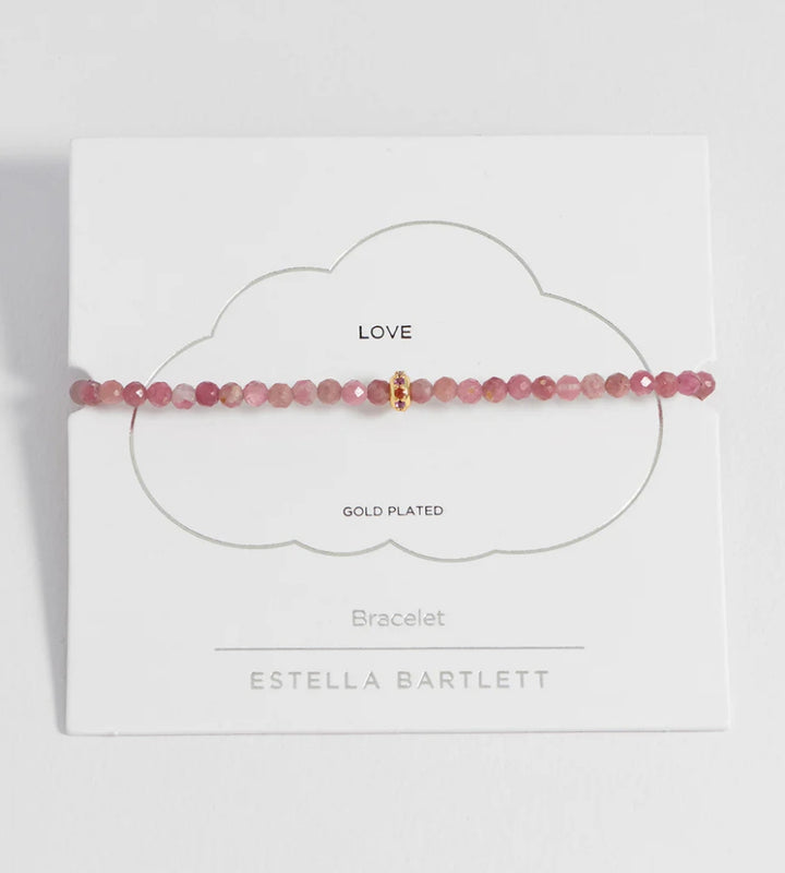 EBB6881G Pink Tourmaline Disc Bracelet
