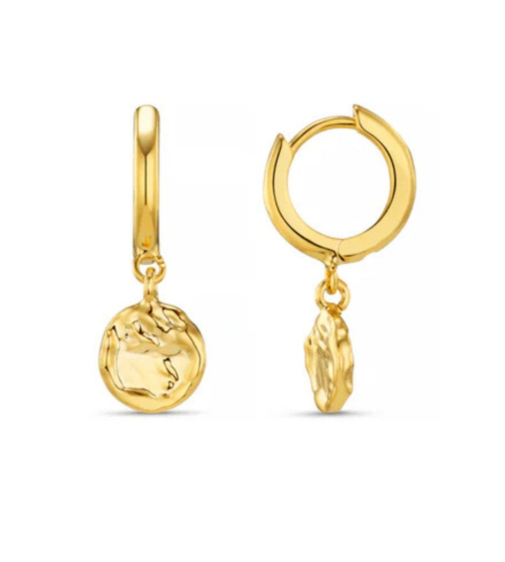 ORE31306 Molten Coin Huggie Hoops