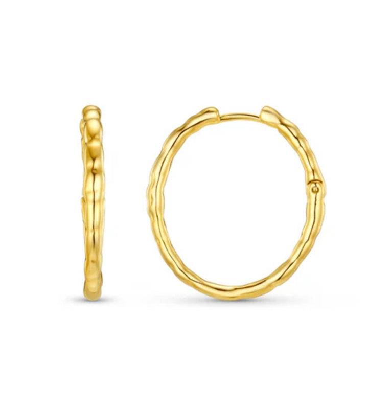 ORE30562 Polished Molten Oval Hoop