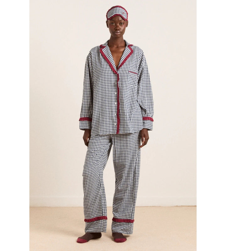Antonia PJ Set - Navy Gingham