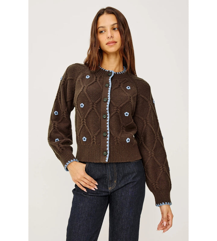 Laurie Cardigan - Walnut Daisy
