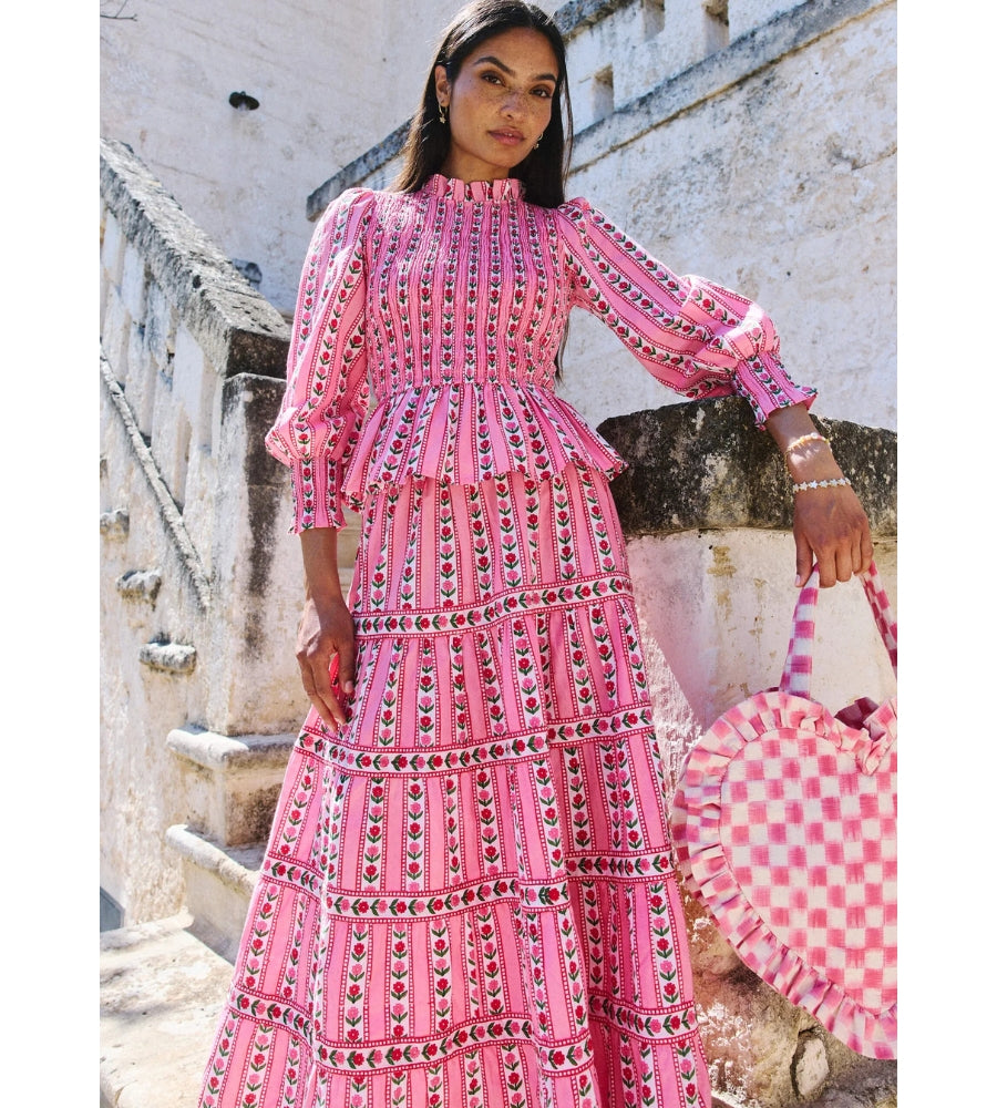 Pink City Prints Rah Rah Skirt - Alpine Rose – POM London