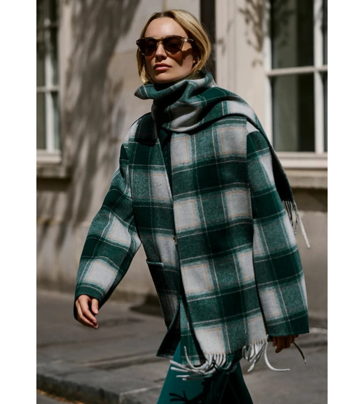 Alderton Check Scarf Coat - Ponderosa Pine Check