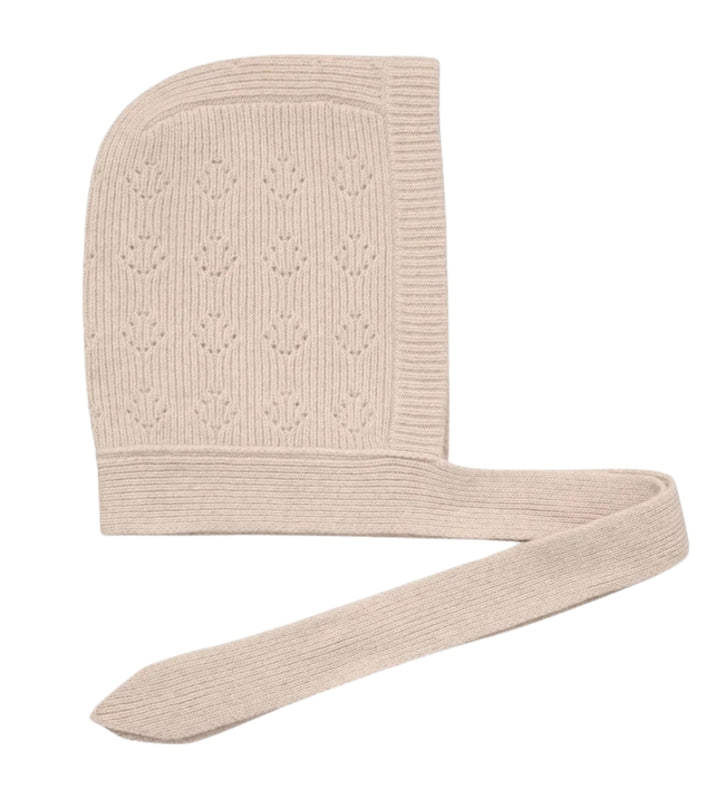 Rib Bonnet Beanie - Beige Melange