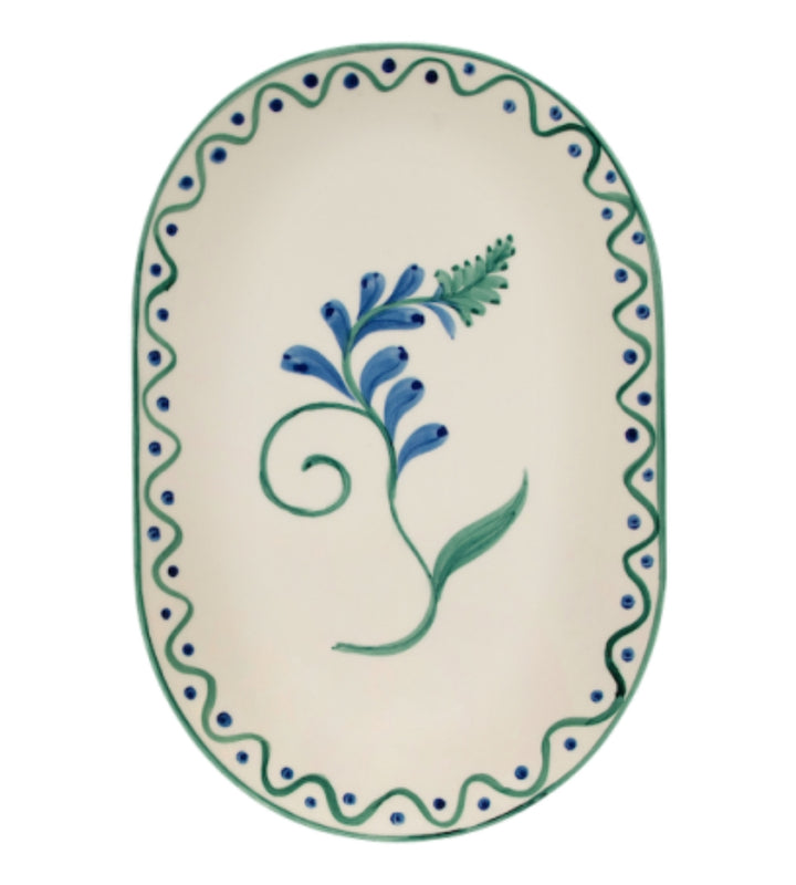 Indigo Flora Serving Platter Multicolour