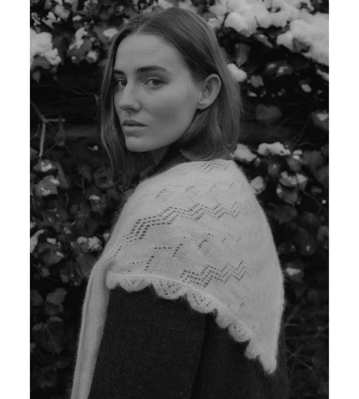 Opany Triangle Scarf - Birch White