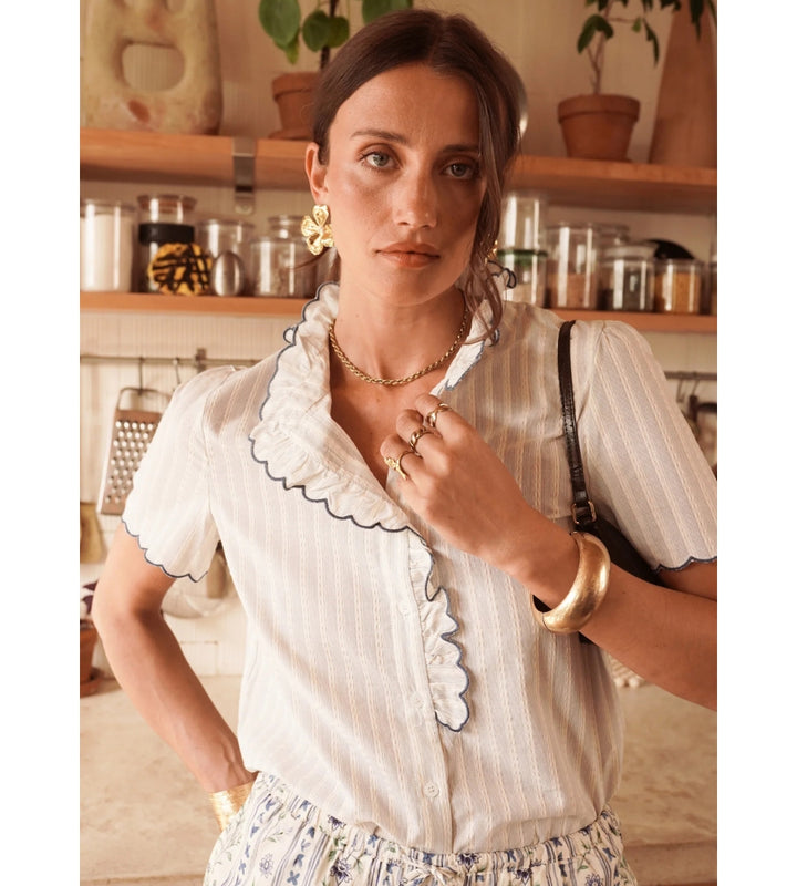 Q3284 Shirt Bleu