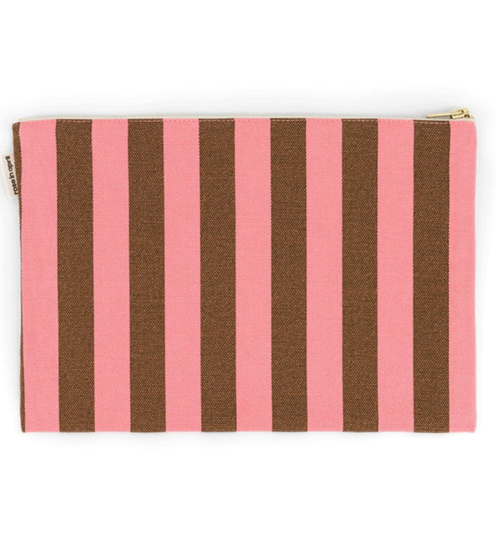 Lili Pouch Stripes - Funky Pink/Olive
