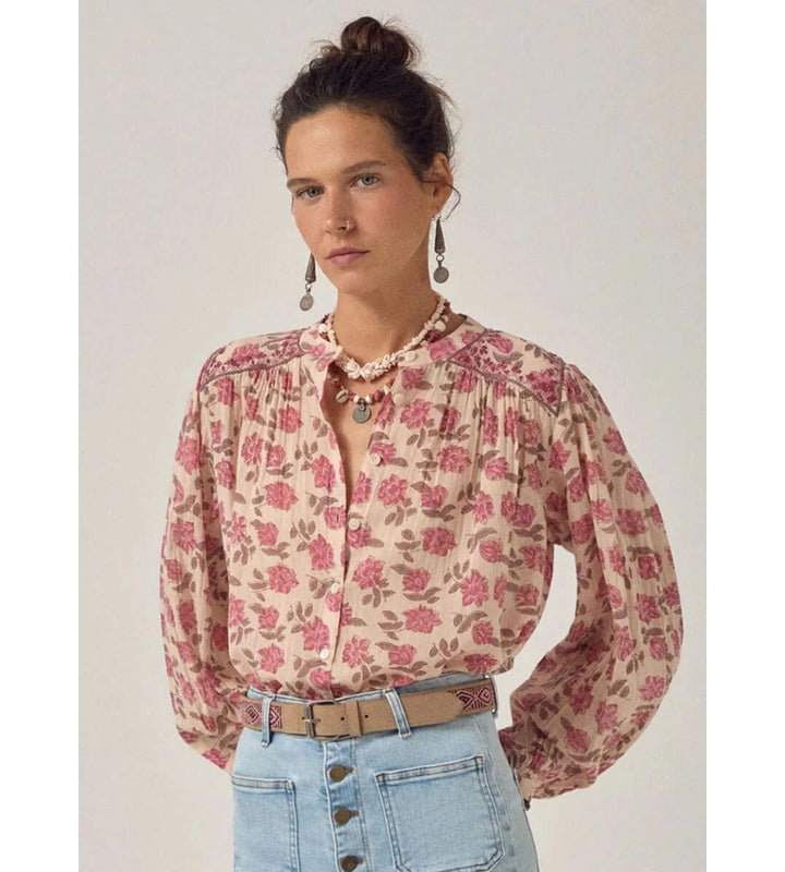 Lennox Blouse - Scottish Pink