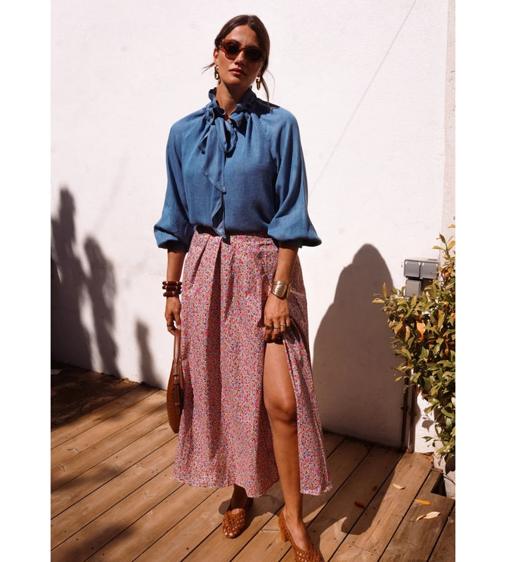 R6637 Skirt in Fuchsia