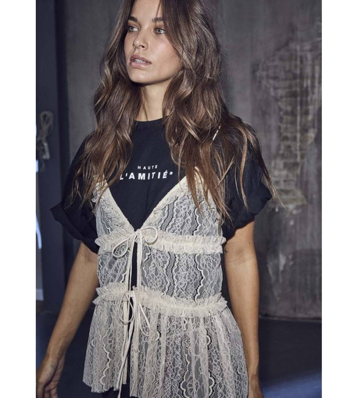 New Lace Top - Seashell