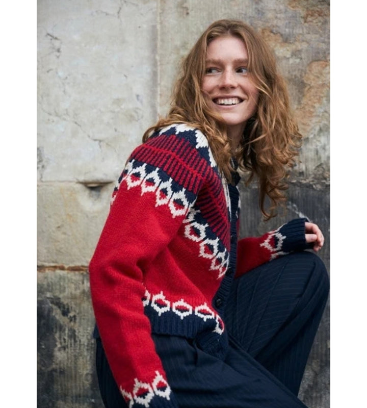 ClaireLL Knit Cardigan - Red