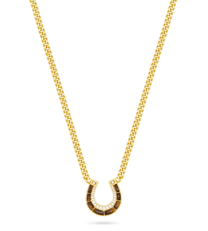 Horseshoe Pendant Necklace - Tiger&
