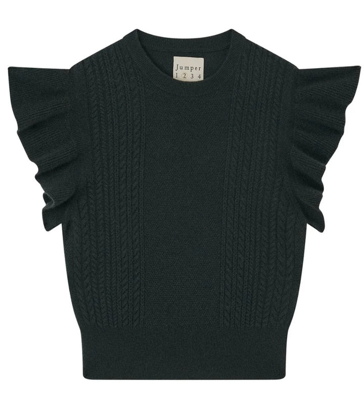 Ruffle Cable T-Shirt - Khaki Breen