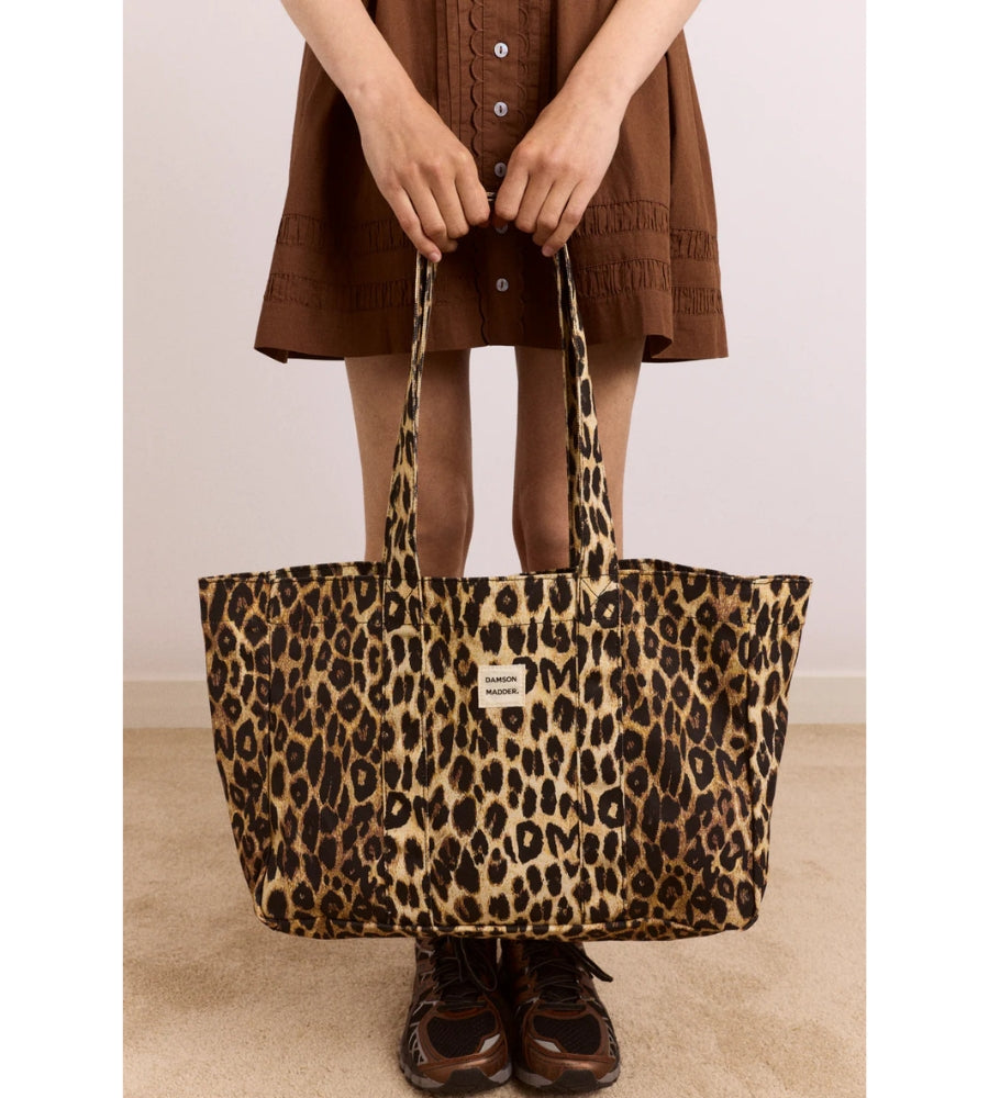 Canvas Leopard Tote Bag