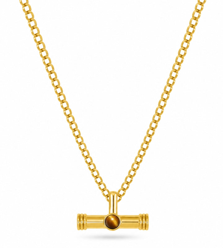 T-Bar Pendant Necklace - Tiger&