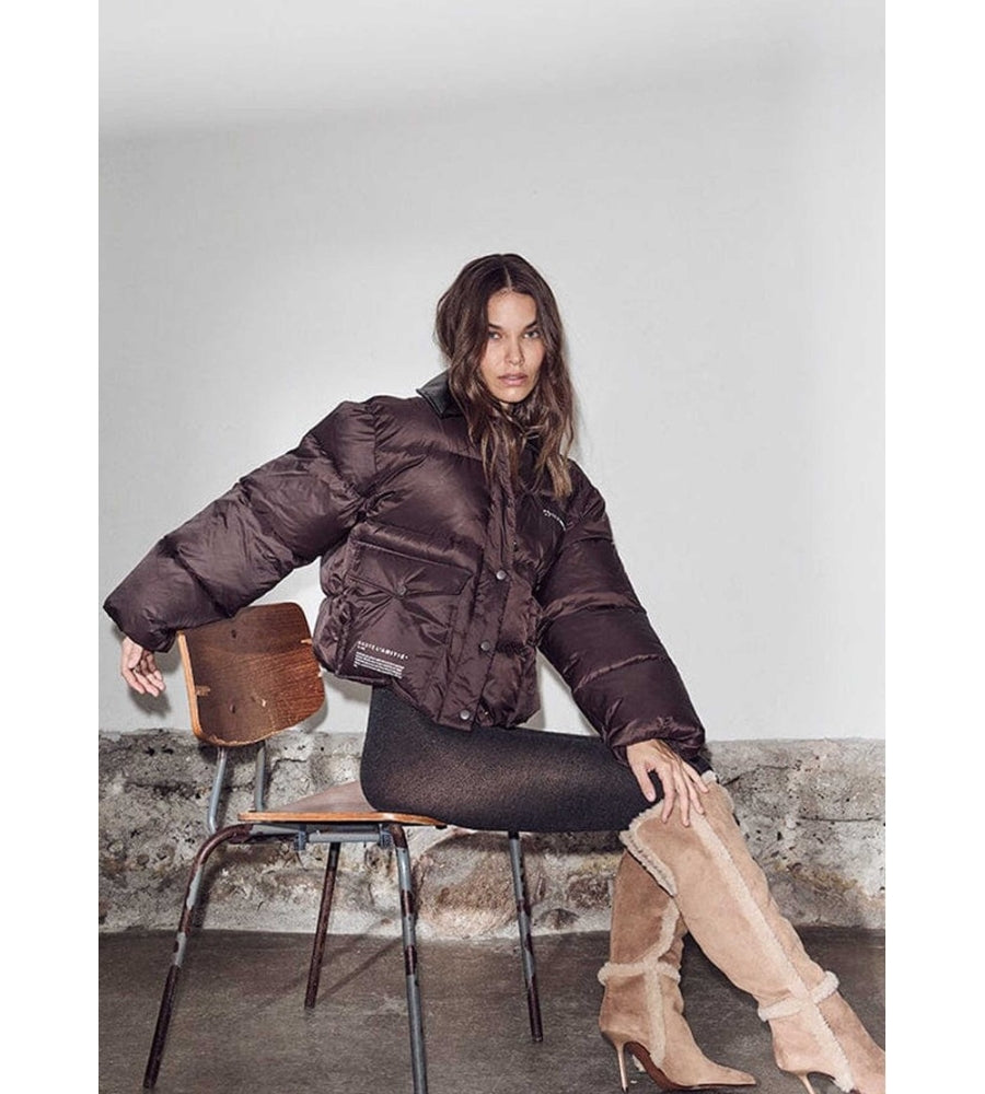 Climb Crop Pocket Jacket - Dusty Mocca