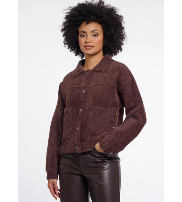 Bubbly Boxy Jacket - Coffee Roast