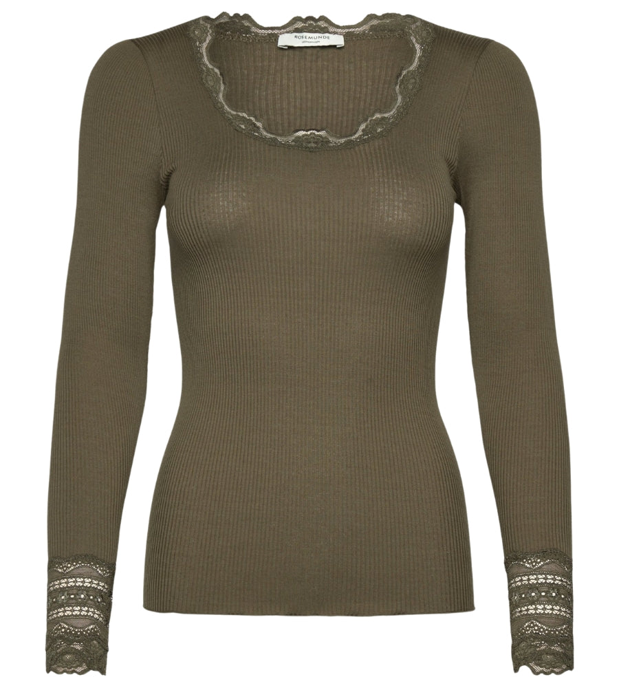 5316 Benita Silk LS O-Neck - Kalamata