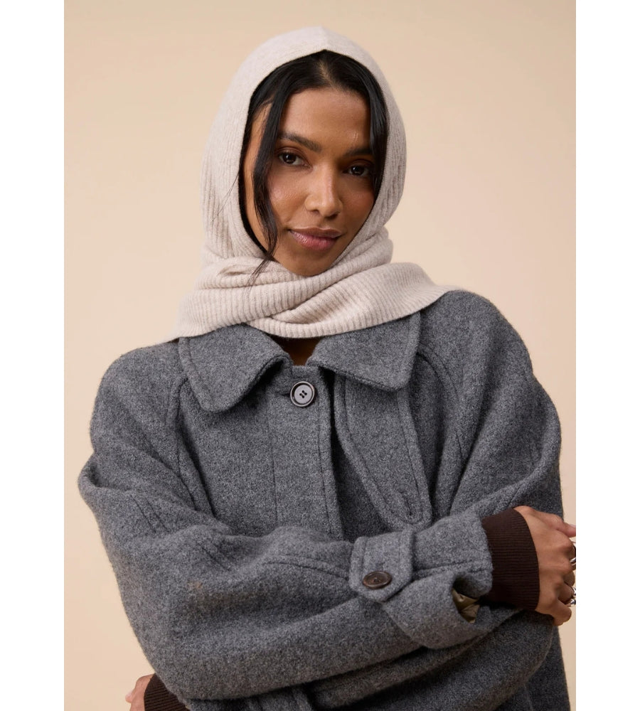 Merino Wool Hood Oatmeal