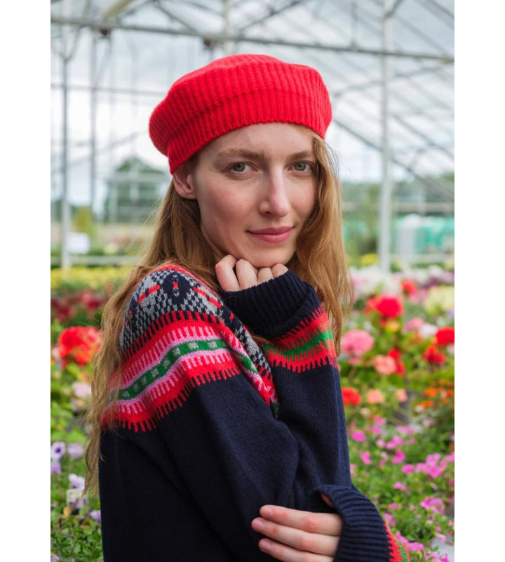 Red Stitch Beret