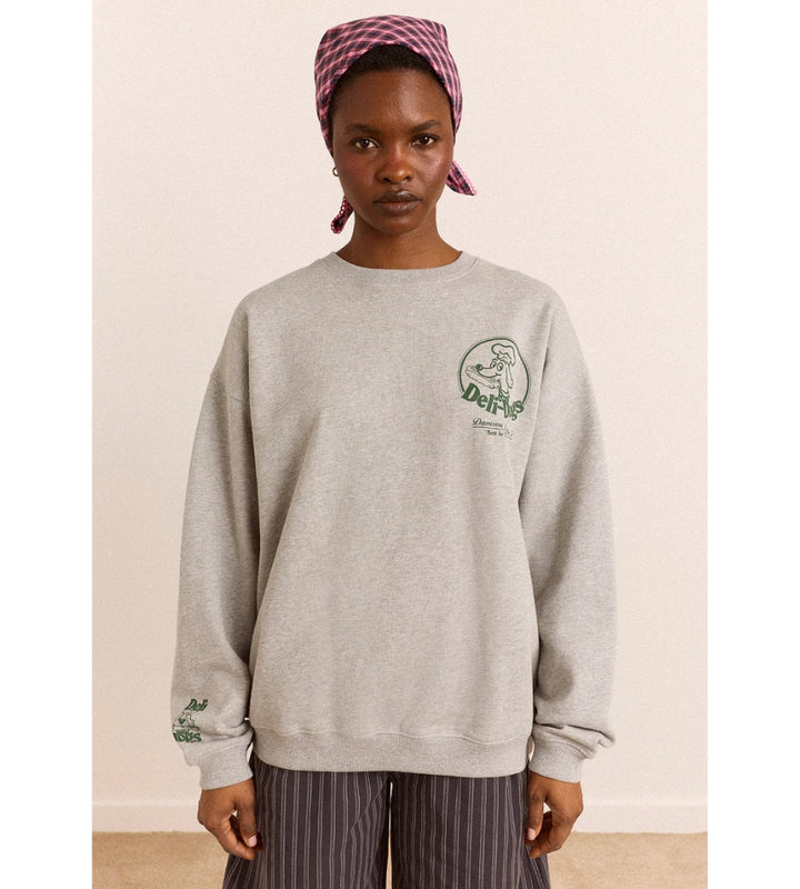 Deli Dog Sweatshirt Grey Marl