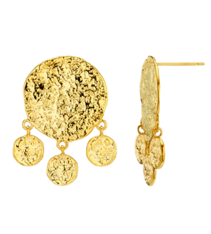 ORE40490 Molten Coin Shaker Earrings