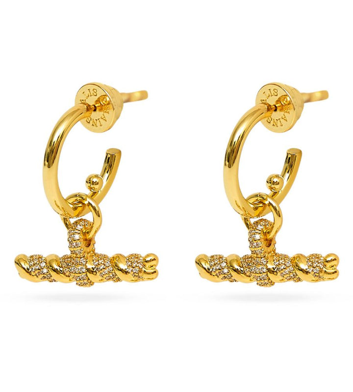 T-Bar Earrings - CZ