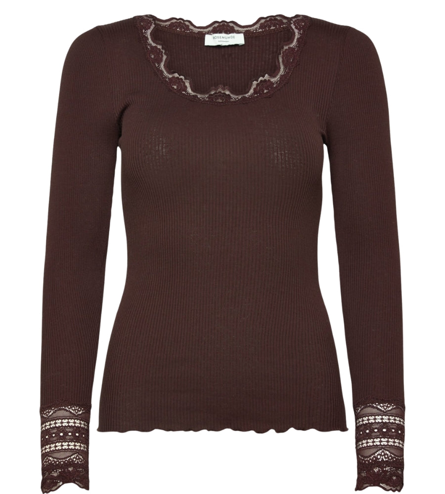 5316 Benita Silk LS O-Neck - Mole