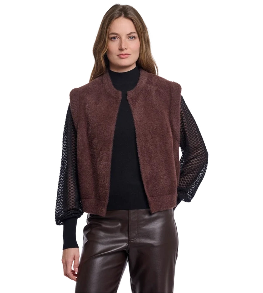 Elona Short Waistcoat - Coffee Roast