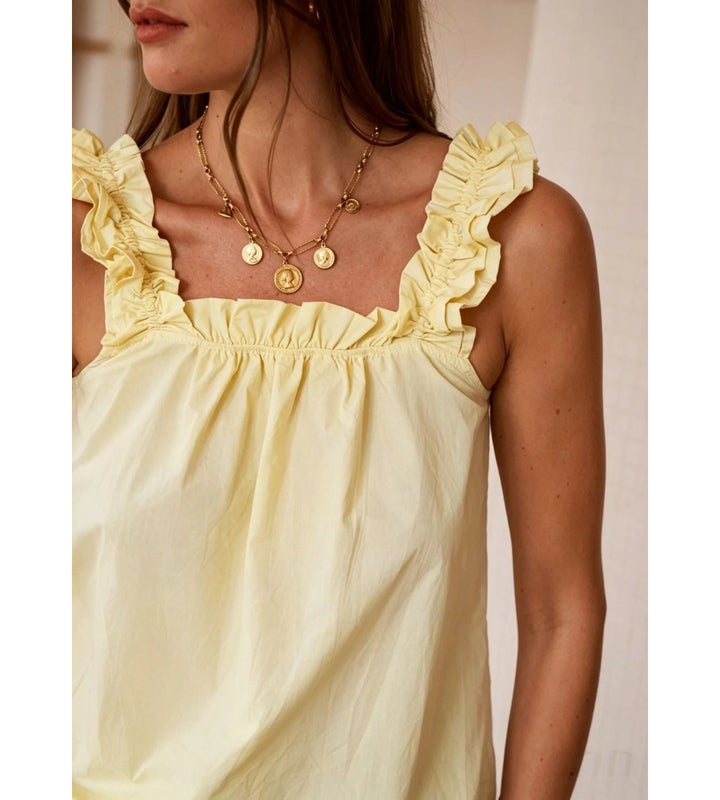 Lily Sleeveless Top in Yellow