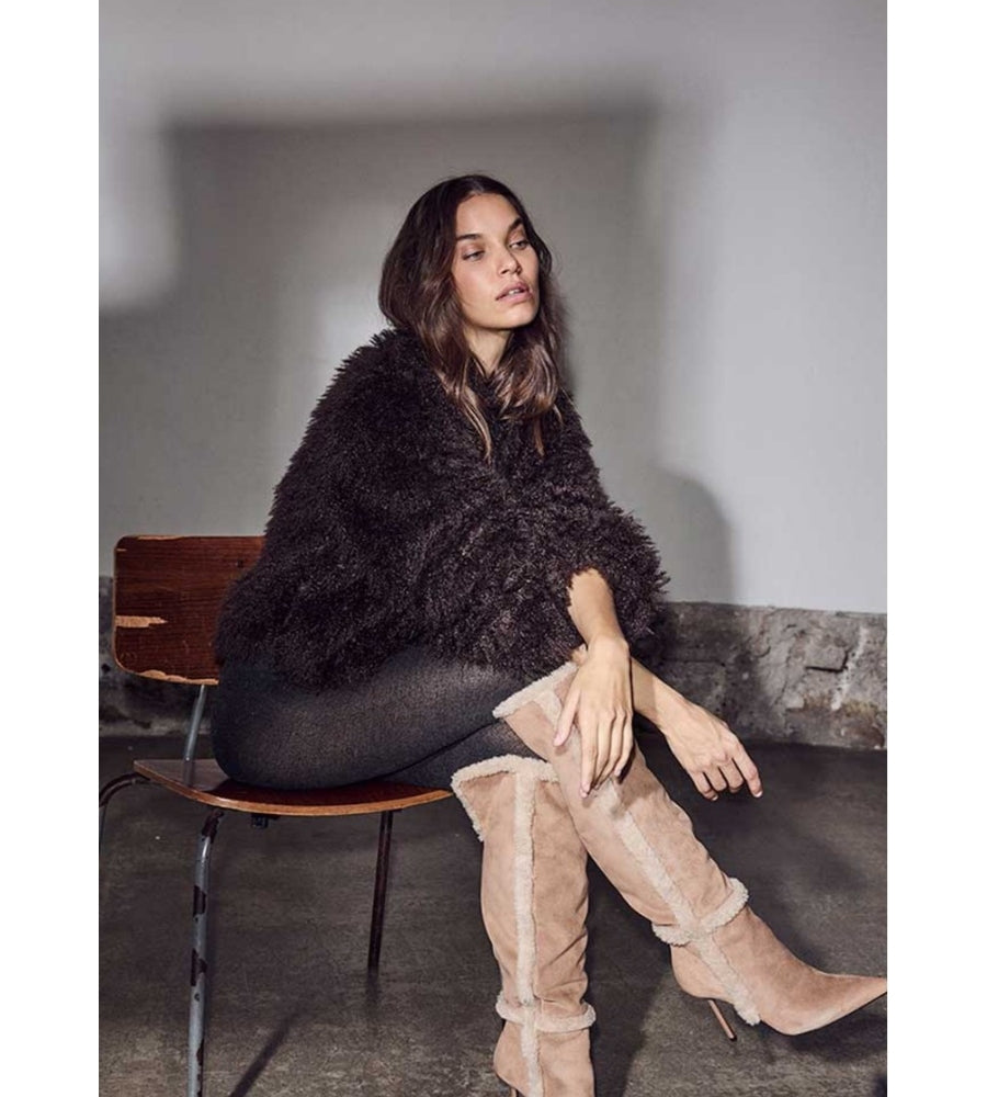 Lagotta Crop Fur Jacket - Mocca
