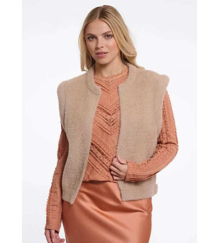 Elona Short Waistcoat - Oat