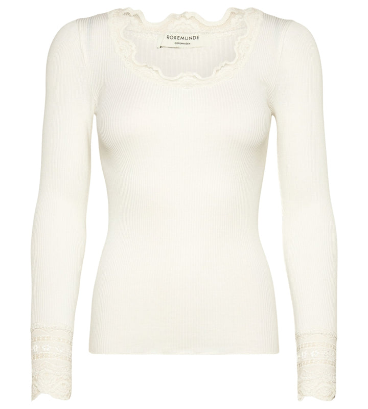 5316 Benita Silk LS O-Neck - Ivory