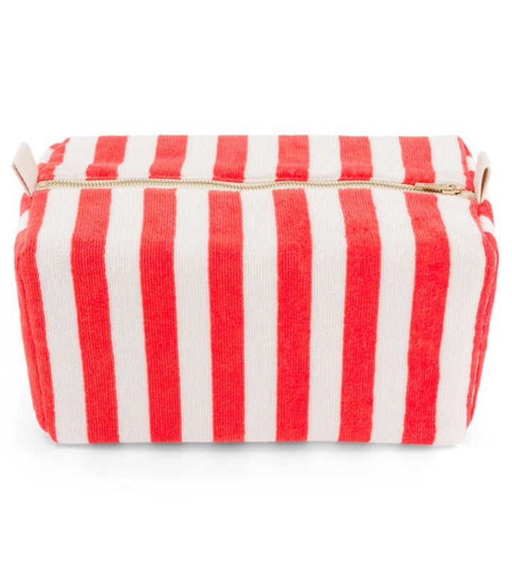 Vic Terry Toiletry Bag Tomato/Ecru