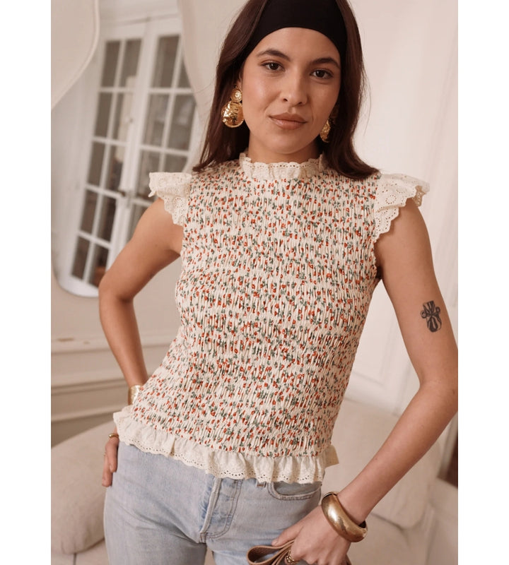 Cheri Top in Beige - R6236