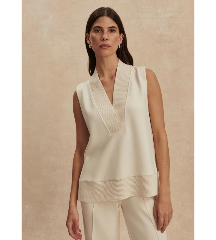 Freida V Neck Tank - Pristine