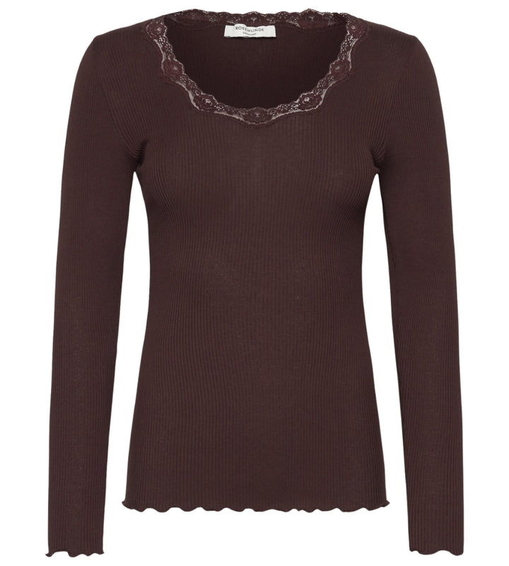 5369 Babette Silk LS U-Neck - Mole