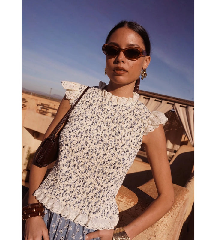 Nelly Top in Bleu - R6216