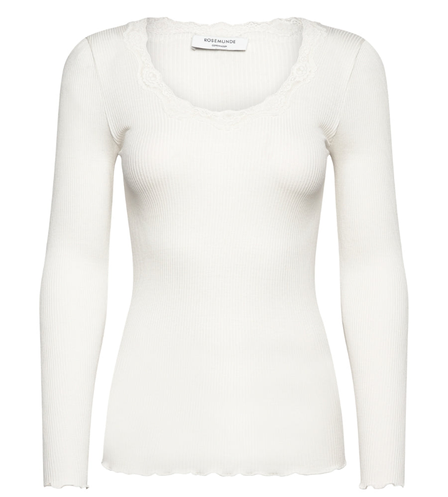 5369 Babette Silk LS U-Neck - Ivory