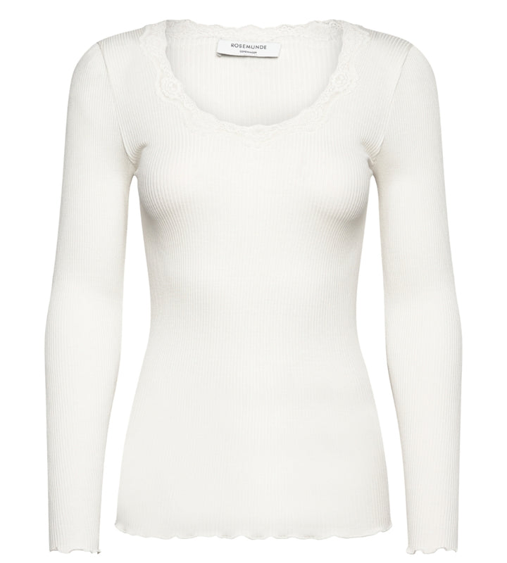 5369 Babette Silk LS U-Neck - Ivory