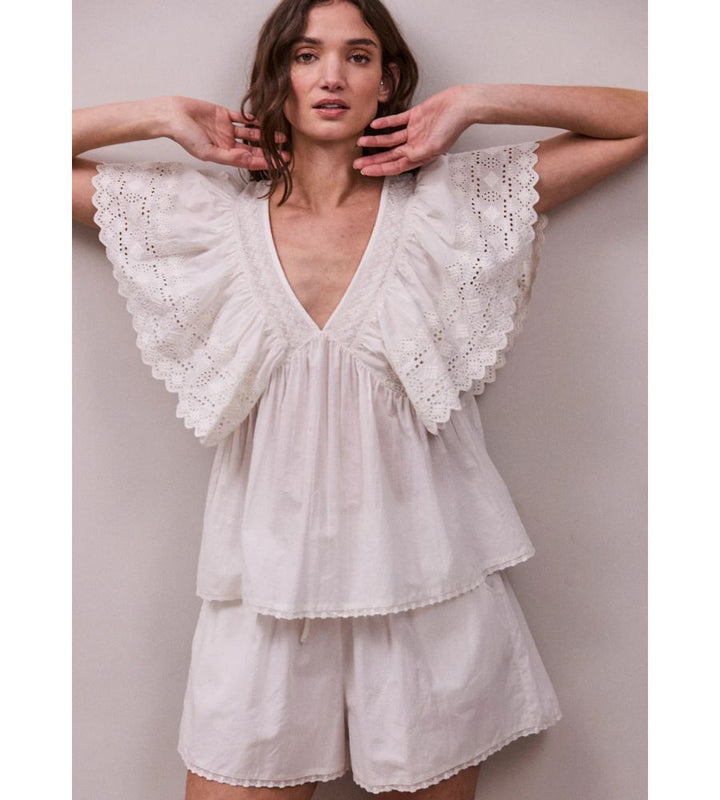 Camelia Top - Vintage White