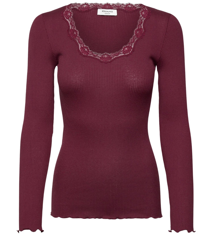 5369 Babette Silk LS U-Neck - Windsor Wine