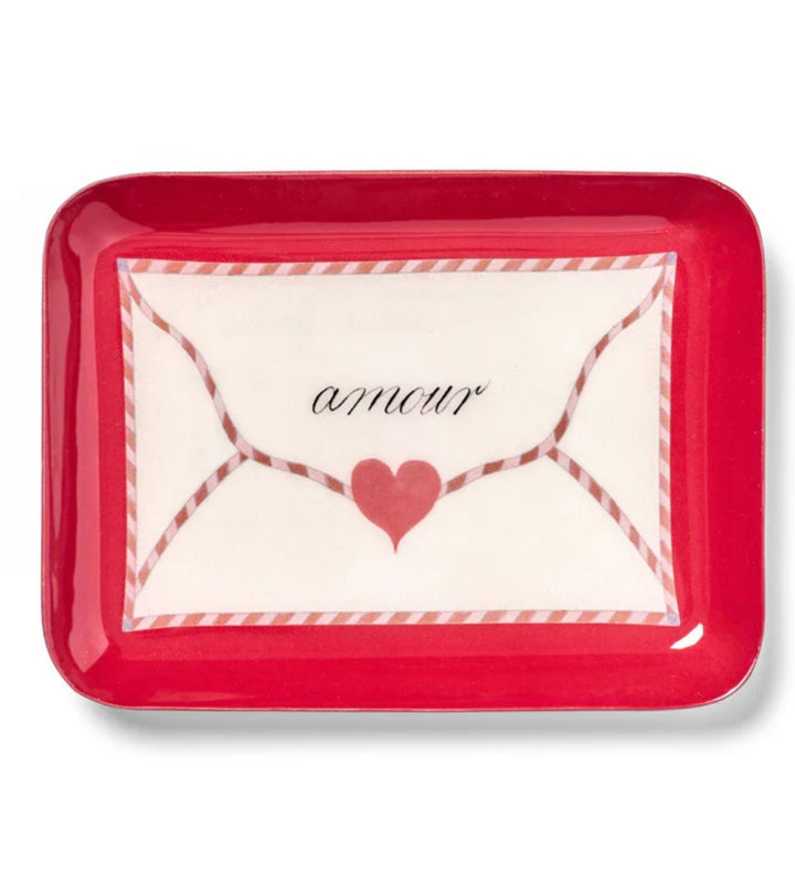 Rectangular Enamel Tray Love Letter