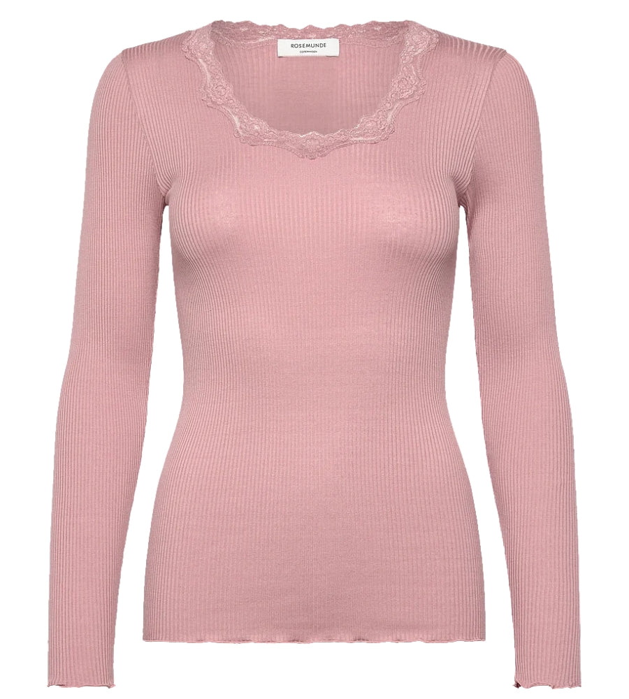 5369 Babette Silk LS U-Neck - Woodrose